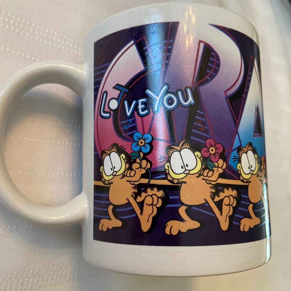 RARE Vintage Garfield 1998 "Grandma" Coffee Cup Mug